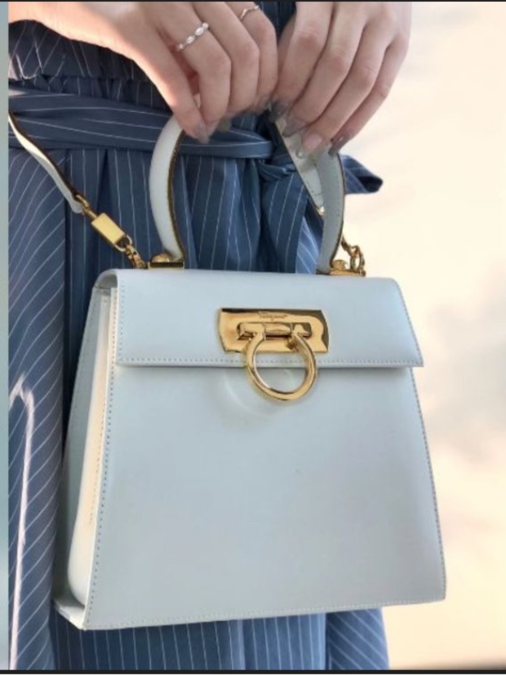 Salvatore Ferragamo Gancini Top Handle Bag